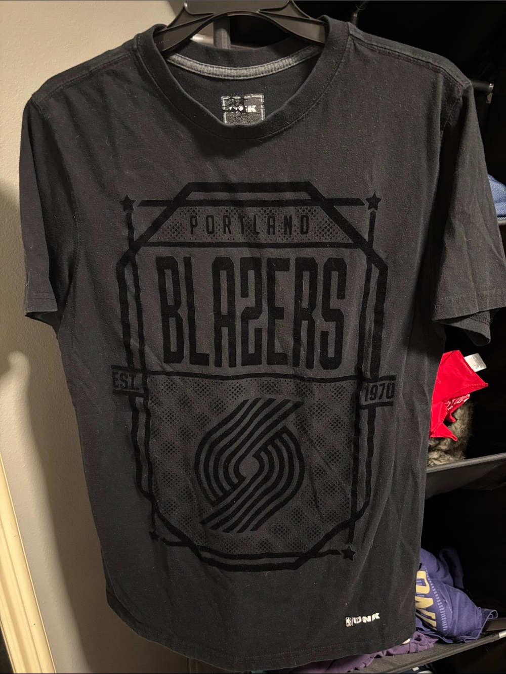Unk Black Portland Blazers Graphic Short Sleeve Tee